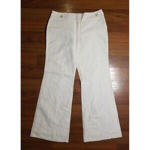 The Limited Cassidy Fit Womens Linen Blend Size 12R Off White Ivory.        T6
